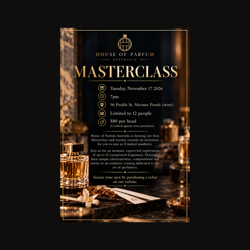 Exclusive Perfume Masterclass Ticket (17 Nov 26)